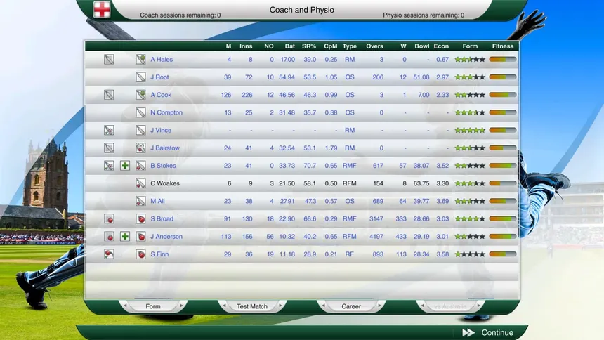 Скриншот 1 к игре Cricket Captain 2016