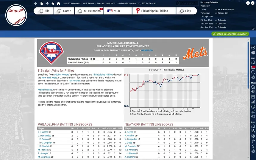 Скриншот 4 к игре Out of the Park Baseball 18