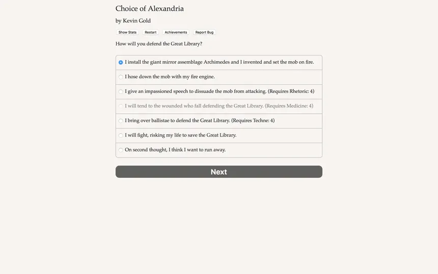 Скриншот 1 к игре Choice of Alexandria