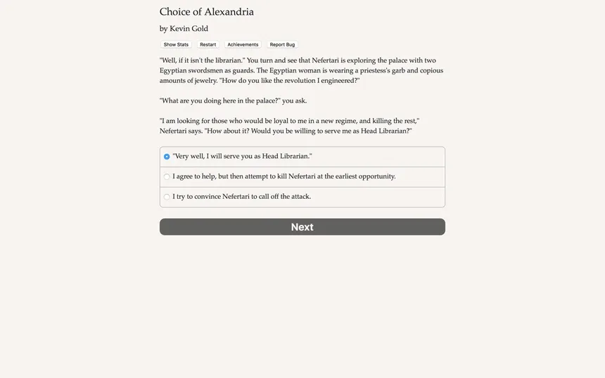 Скриншот 2 к игре Choice of Alexandria
