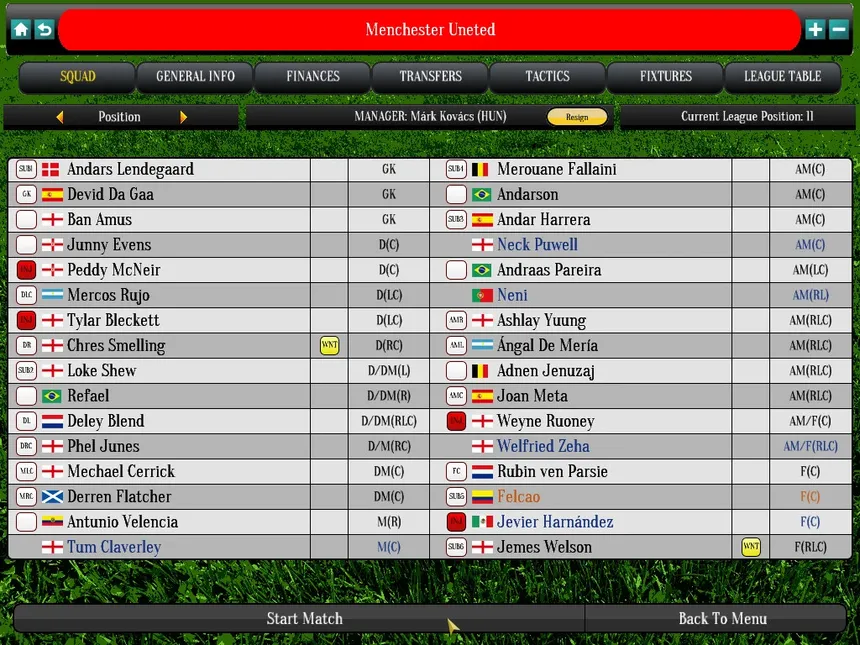 Скриншот 1 к игре Global Soccer Manager