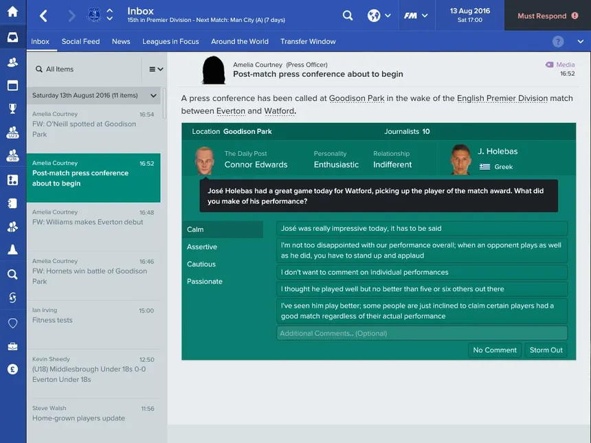 Скриншот 4 к игре Football Manager 2017