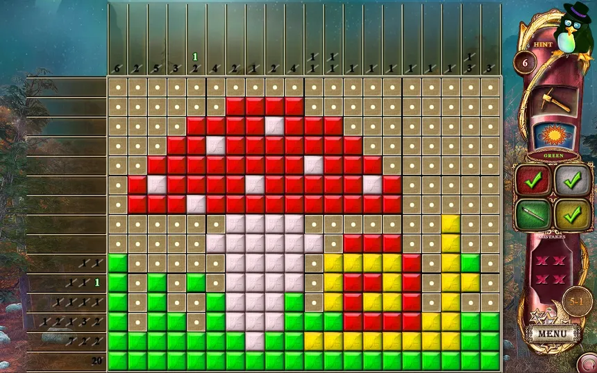 Скриншот 1 к игре Fantasy Mosaics 14: Fourth Color