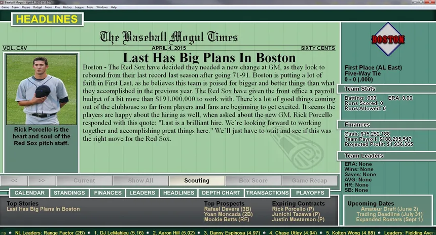 Скриншот 7 к игре Baseball Mogul Diamond