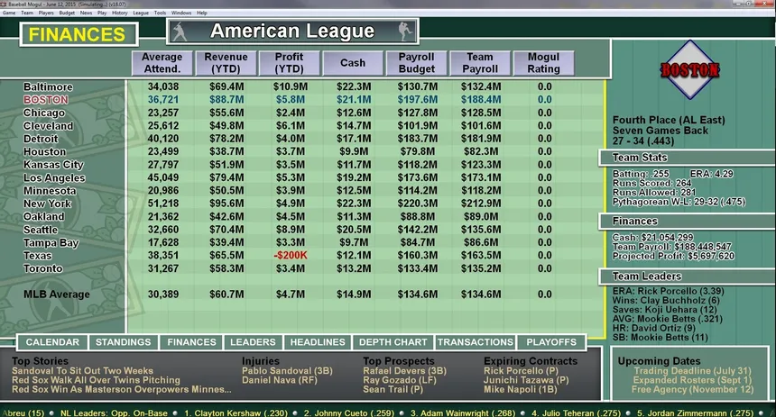 Скриншот 8 к игре Baseball Mogul Diamond