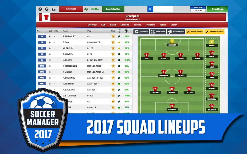 Скриншот 1 к игре Soccer Manager 2017