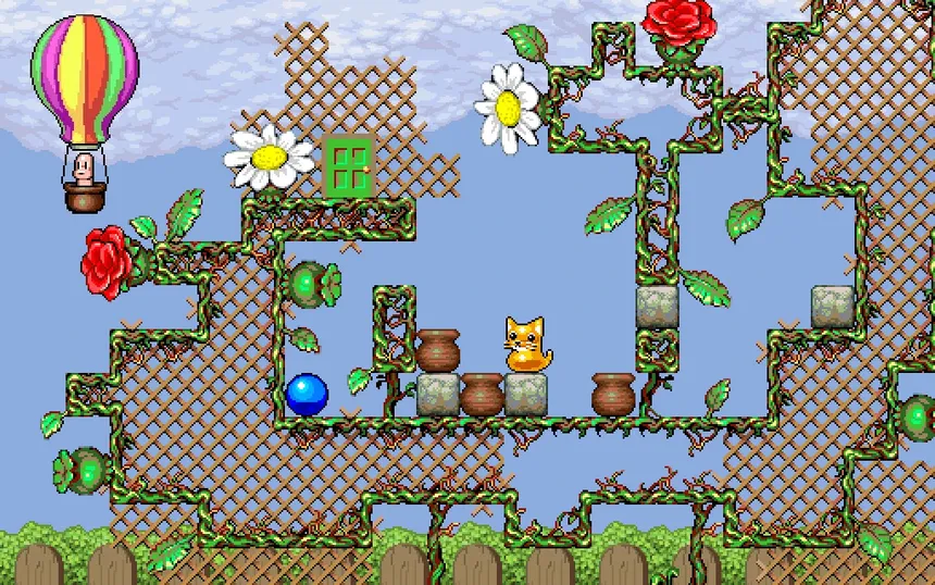 Скриншот 1 к игре Kitty Kitty Boing Boing: the Happy Adventure in Puzzle Garden!