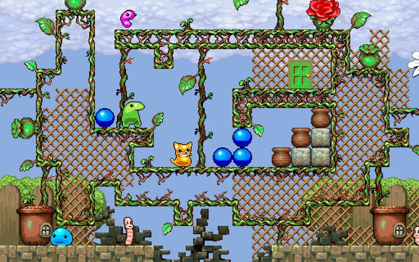 Скриншот 4 к игре Kitty Kitty Boing Boing: the Happy Adventure in Puzzle Garden!