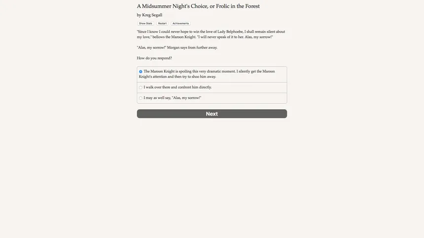 Скриншот 2 к игре A Midsummer Night's Choice