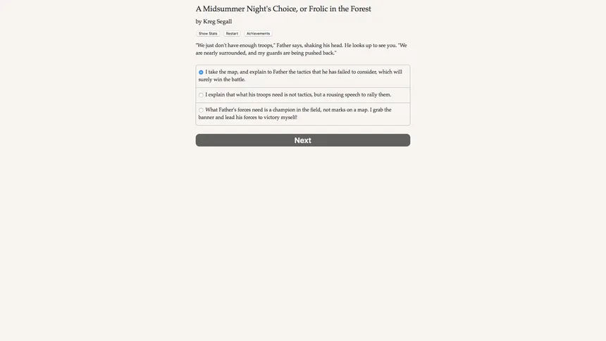 Скриншот 3 к игре A Midsummer Night's Choice