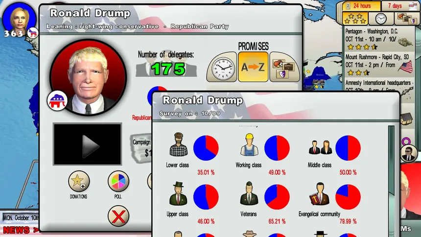 Скриншот 2 к игре The Race for the White House 2016