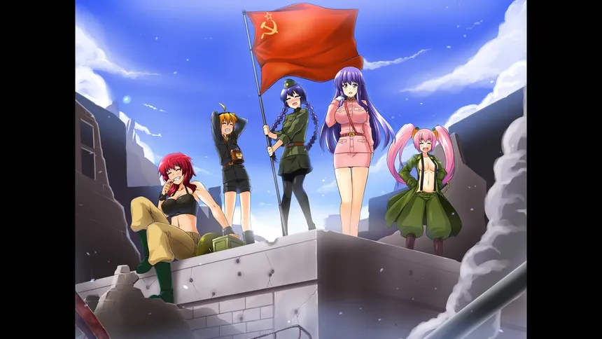 Скриншот 1 к игре HEBEREKE!: March! Red Army Girls' Brigade