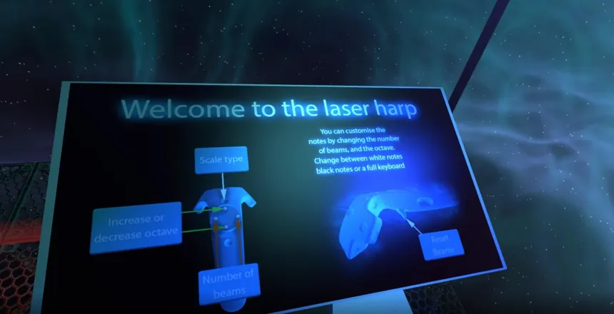 Скриншот 1 к игре VR Laser Harp