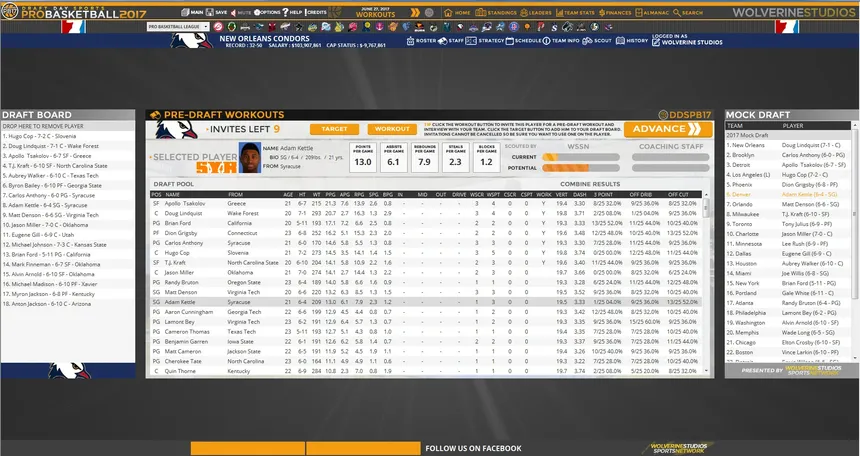 Скриншот 3 к игре Draft Day Sports: Pro Basketball 2017