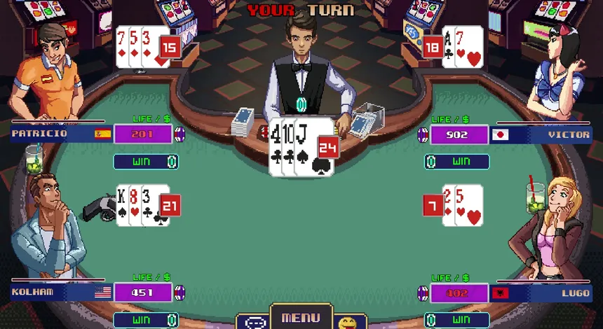 Скриншот 3 к игре Super Blackjack Battle 2 Turbo Edition - The Card Warriors