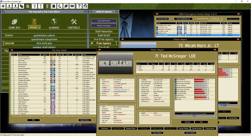 Скриншот 2 к игре Front Office Football Eight