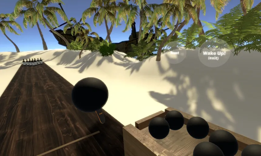 Скриншот 1 к игре Beach Bowling Dream VR
