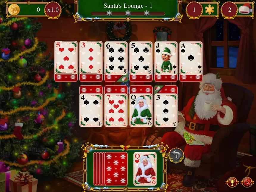 Скриншот 1 к игре Santa's Christmas Solitaire