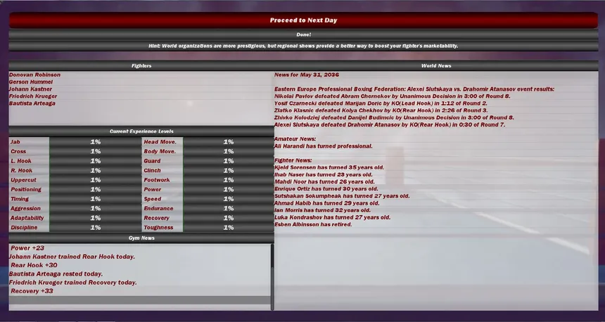 Скриншот 5 к игре World Boxing Manager
