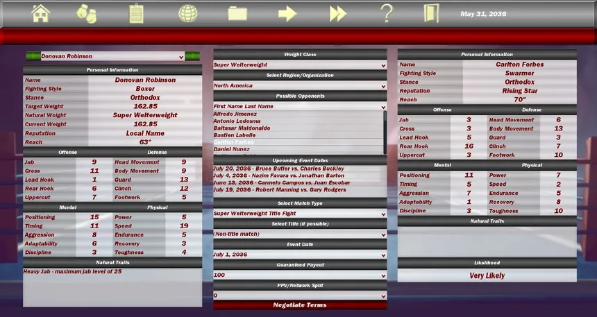 Скриншот 6 к игре World Boxing Manager