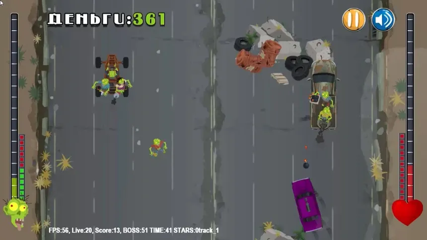Скриншот 1 к игре ZombieCarz
