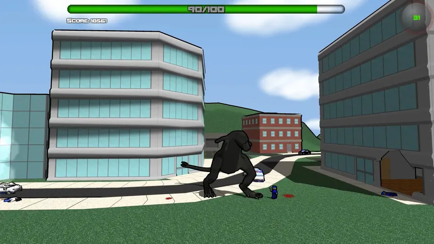 Скриншот 2 к игре Attack of the Giant Mutant Lizard