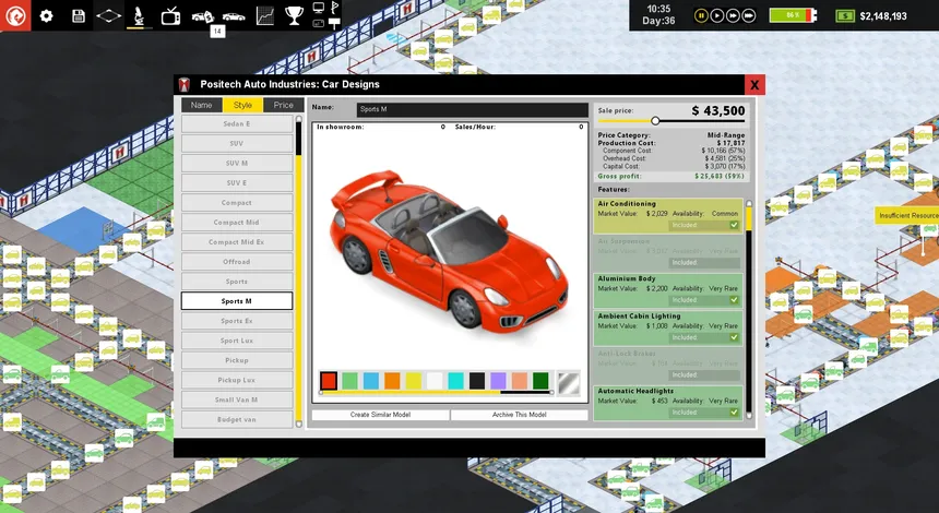 Скриншот 6 к игре Production Line : Car factory simulation