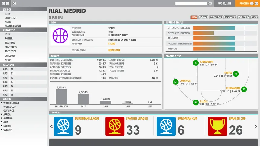 Скриншот 1 к игре World Basketball Manager 2