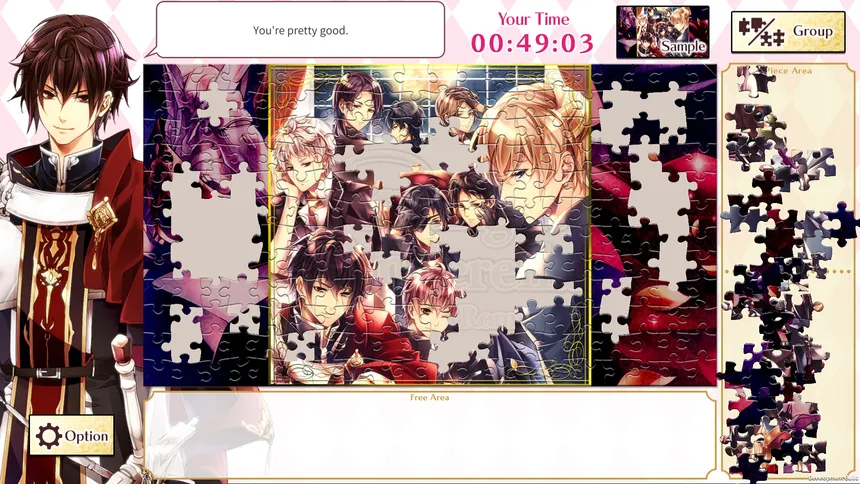 Скриншот 1 к игре Otome Romance Jigsaws - Midnight Cinderella & Destined to Love