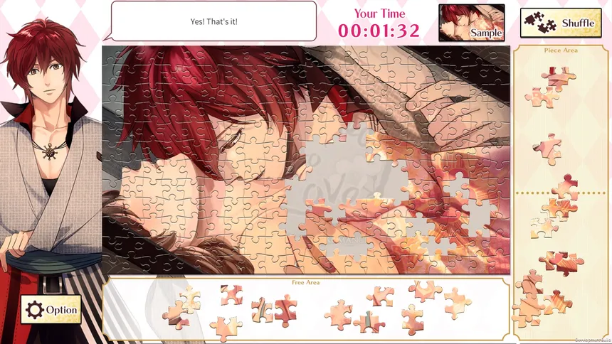 Скриншот 2 к игре Otome Romance Jigsaws - Midnight Cinderella & Destined to Love