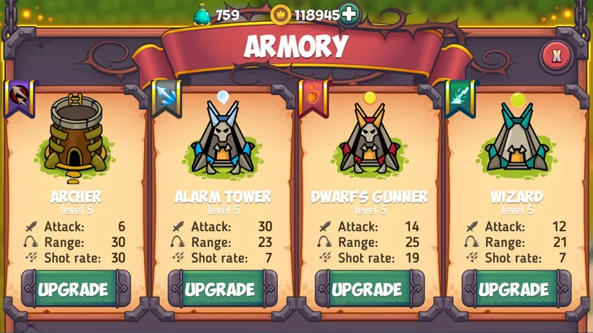 Скриншот 5 к игре Tower Defense - Fantasy Tower Game