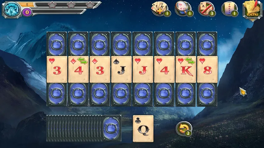Скриншот 1 к игре Mystic Journey: Tri Peaks Solitaire