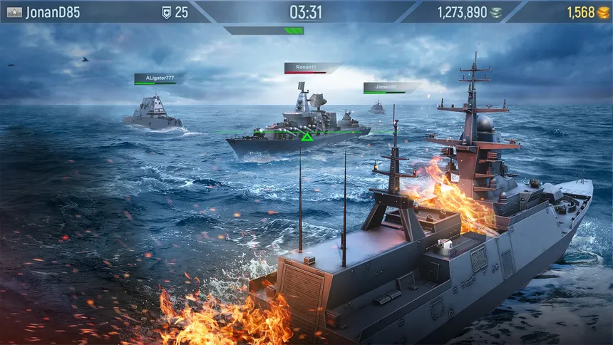 Скриншот 1 к игре Naval Armada: Морской бой, Боевые корабли