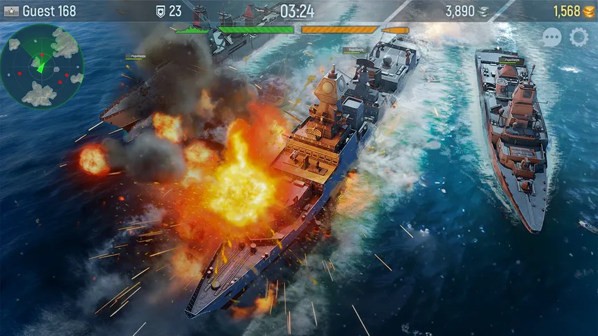 Скриншот 7 к игре Naval Armada: Морской бой, Боевые корабли