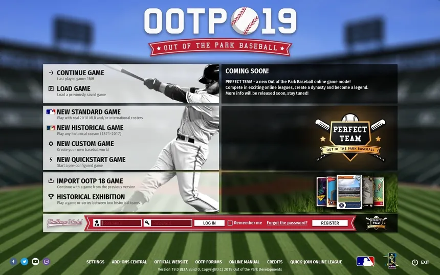 Скриншот 1 к игре Out of the Park Baseball 19