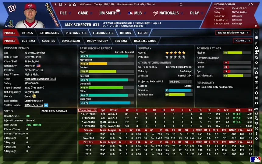 Скриншот 8 к игре Out of the Park Baseball 19