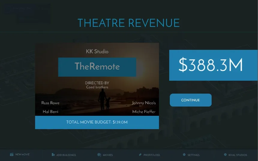 Скриншот 8 к игре Movie Studio Tycoon