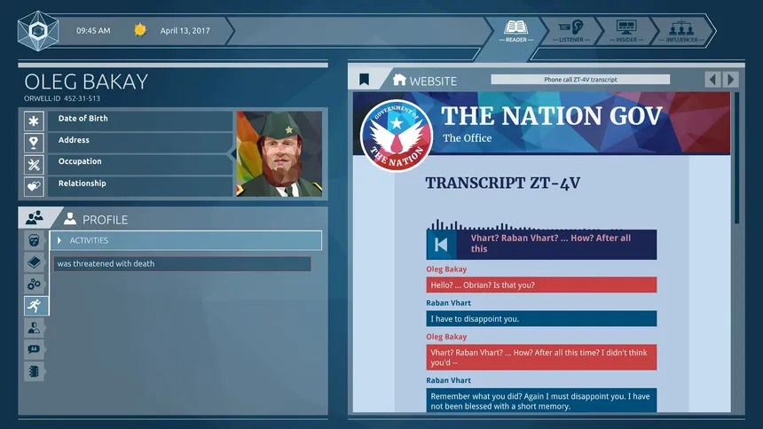 Скриншот 4 к игре Orwell: Ignorance is Strength