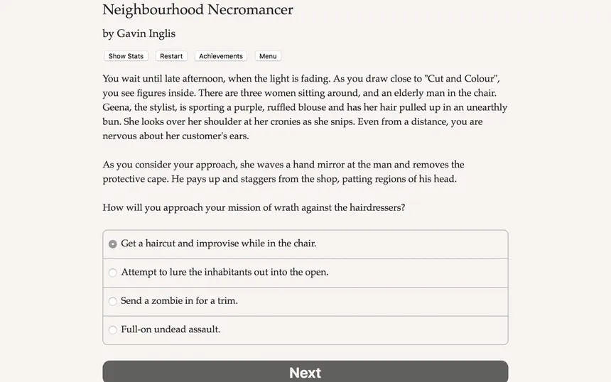Скриншот 1 к игре Neighbourhood Necromancer