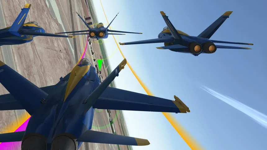 Скриншот 1 к игре Blue Angels Aerobatic Flight Simulator