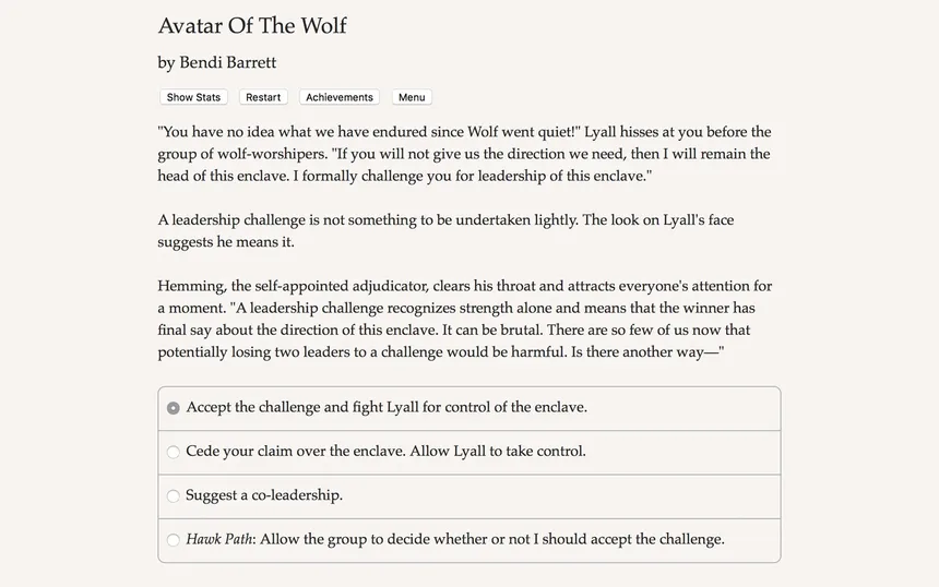 Скриншот 3 к игре Avatar of the Wolf
