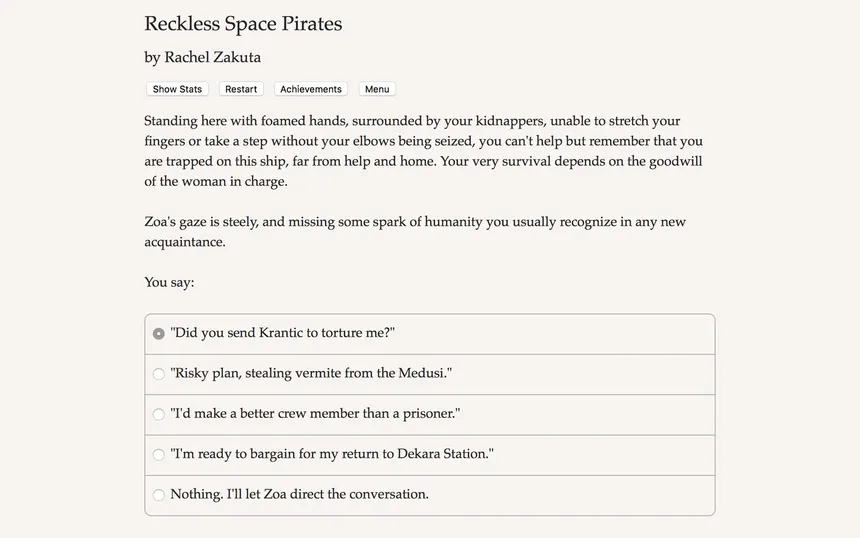 Скриншот 1 к игре Reckless Space Pirates
