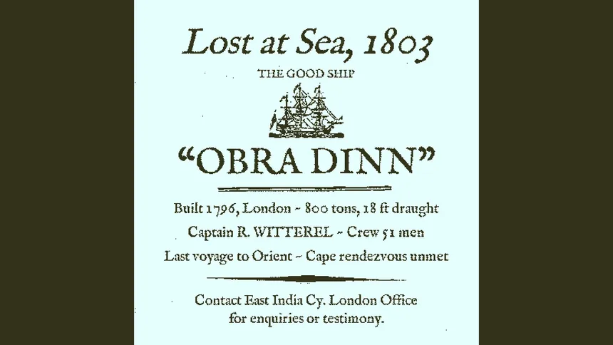 Скриншот 1 к игре Return of the Obra Dinn