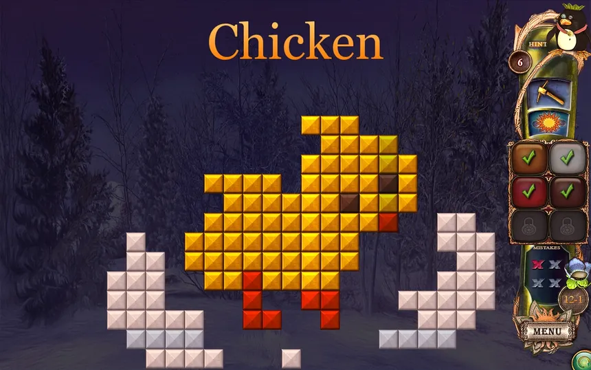 Скриншот 1 к игре Fantasy Mosaics 18: Explore New Colors
