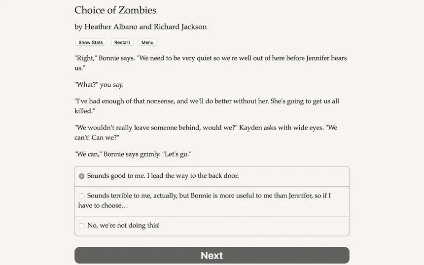 Скриншот 1 к игре Choice of Zombies
