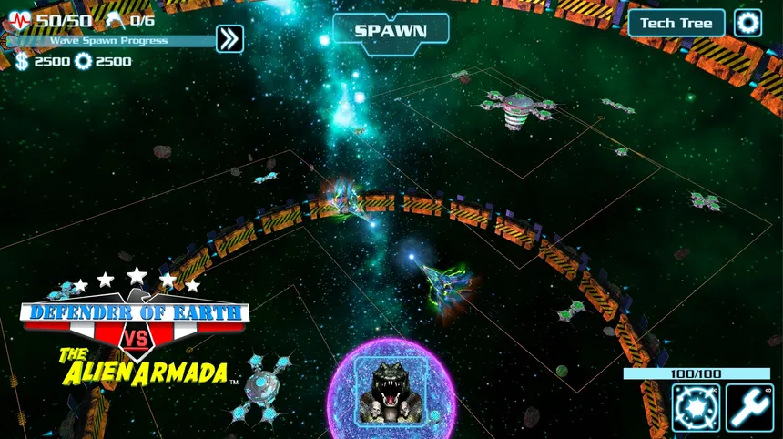 Скриншот 2 к игре DEFENDER OF EARTH VS THE ALIEN ARMADA