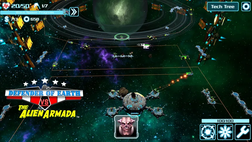 Скриншот 5 к игре DEFENDER OF EARTH VS THE ALIEN ARMADA