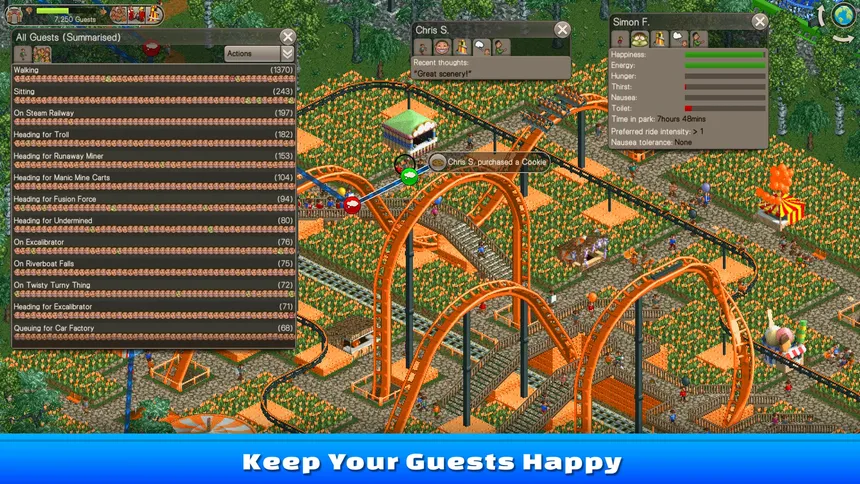 Скриншот 4 к игре RollerCoaster Tycoon Classic