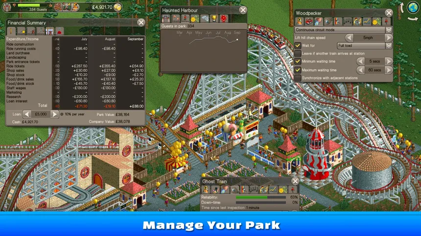 Скриншот 5 к игре RollerCoaster Tycoon Classic