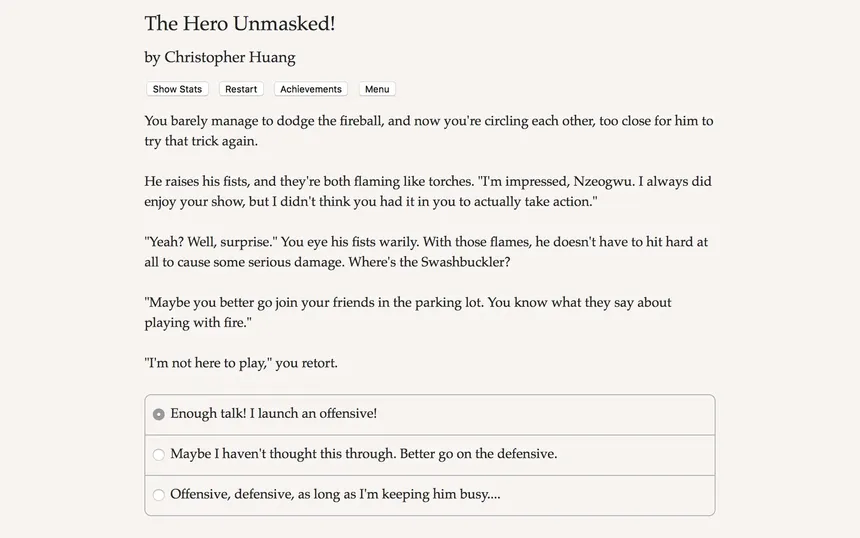 Скриншот 1 к игре The Hero Unmasked!